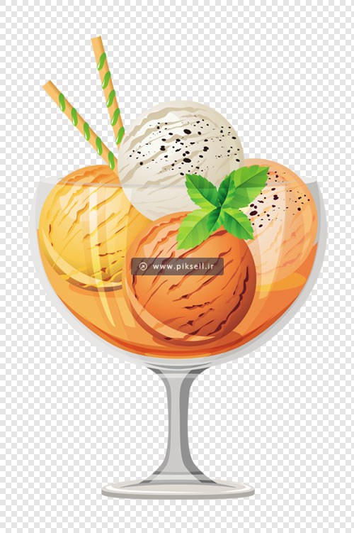 فایل png دوربری شده جام با بستنی های اسکوپی