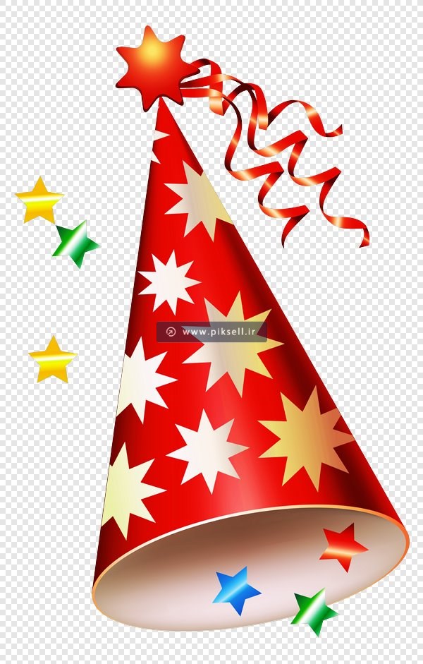 فایل png دوربری شده کلاه شادی قیفی برای جشن تولد