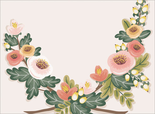 وکتور گلهای لایه باز فانتزی نقاشی شده