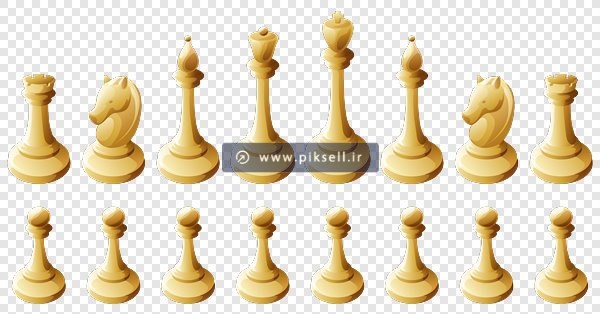 فایل png مهره های مختلف شطرنج بصورت دوربری شده