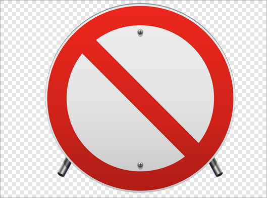 دانلود فایل png دوربری شده تابلوی توقف ممنوع