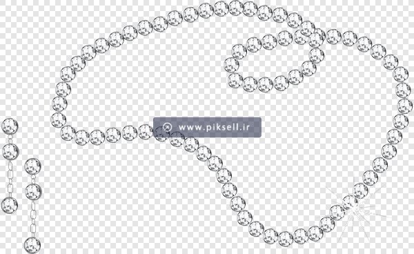 فایل png دوربری شده گردنبند با مهره های بدل