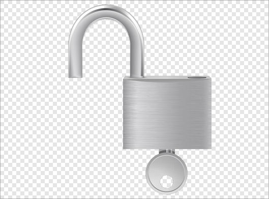 فایل دوربری شده قفل و کلید نعلی با فرمت png