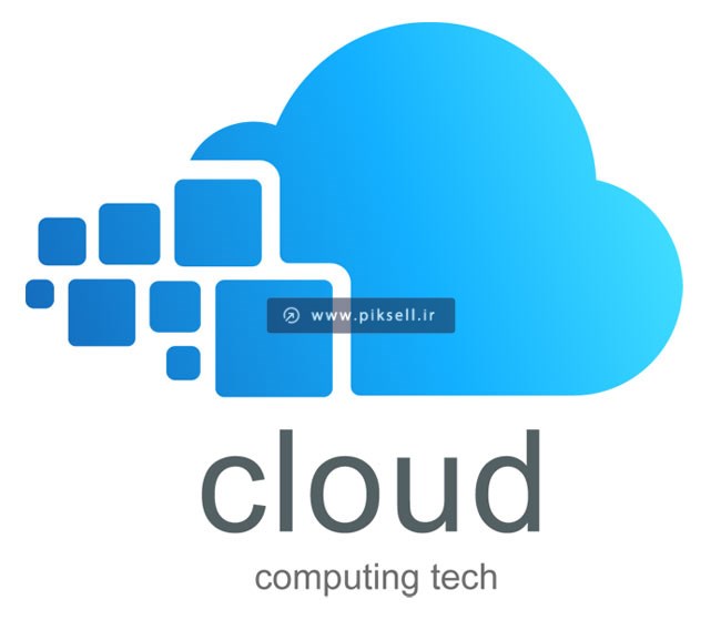 فایل وکتوری لایه باز لوگو با طرح ابر و cloud
