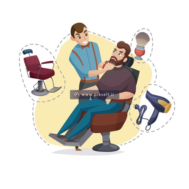 وکتور کارتونی سلمانی و پیرایش بصورت لایه باز