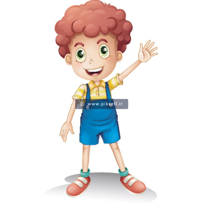 دانلود کاراکتر گرافیکی پسر جوان در حال خداحافظی
