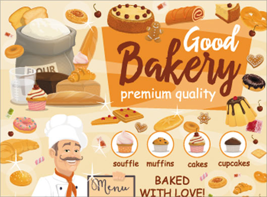 دانلود بنر لایه باز تبلیغاتی با موضوع نانوایی و پخت نان