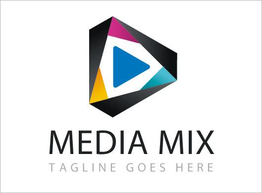 وکتور لایه باز لوگوی Media Mix بصورت گرافیکی