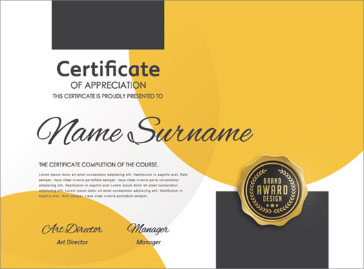 دانلود طرح آماده eps و ai گواهینامه یا certificate