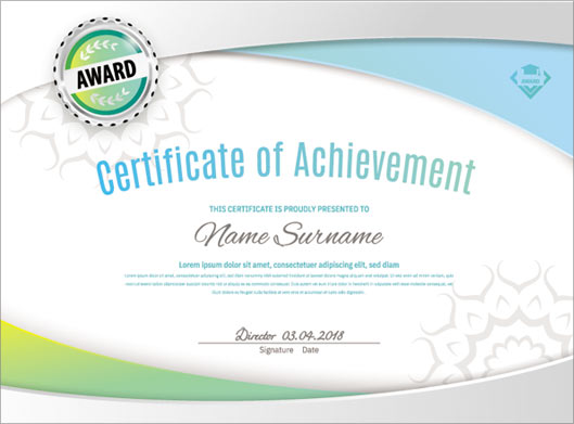 طرح لایه باز و آماده گواهینامه و certificate