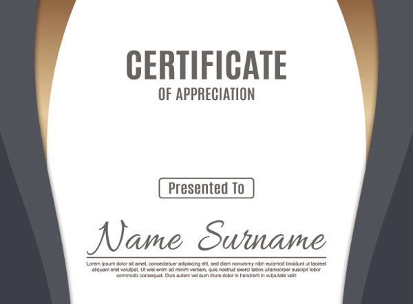 دانلود طرح آماده و لایه باز گواهینامه یا certificate