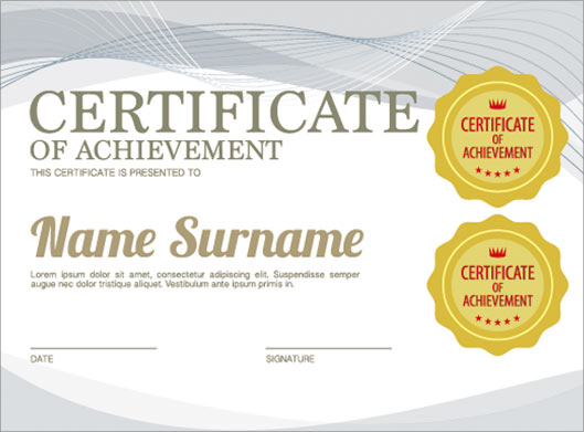 دانلود فایل وکتور لایه باز گواهینامه و certificate