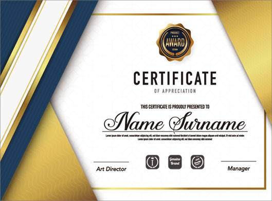 دانلود فایل لایه باز آماده گواهینامه و certificate