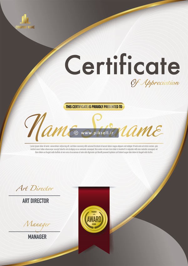 دانلود وکتور طرح افقی و اماده گواهینامه و Certificate