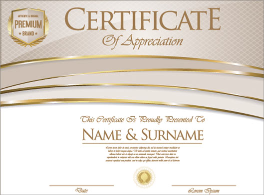 دانلود طرح وکتور گواهینامه و certificate بصورت لایه باز