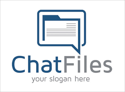 وکتور لایه باز لوگوی چت و فایل با مفهوم Chat Files