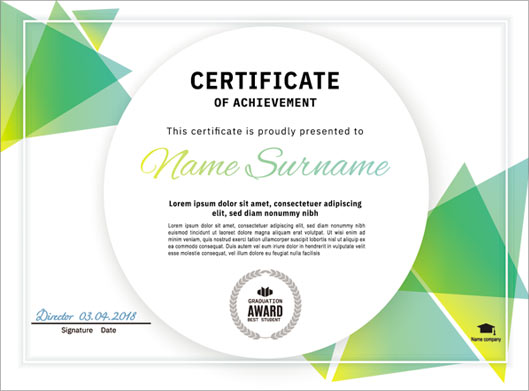 دانلود وکتور طرح آماده گواهینامه و certificate