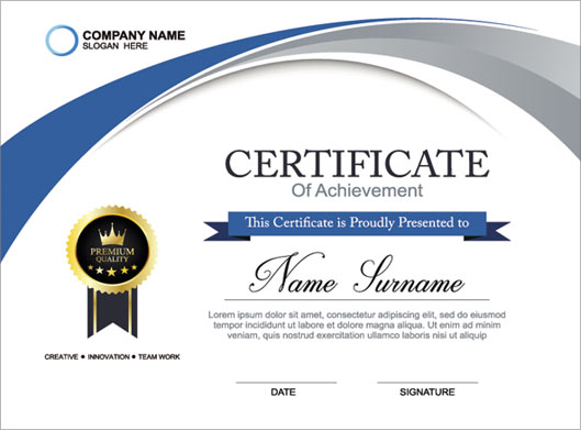دانلود طرح آماده و لایه باز certificate و گواهینامه