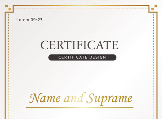 وکتور لایه باز طرح گواهینامه یا certificate