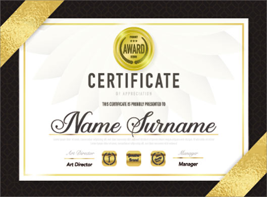 وکتور لایه باز طرح آماده eps و ai گواهینامه و certificate