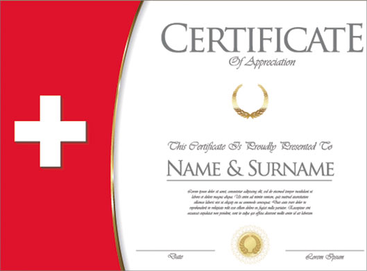 طرح لایه باز وکتور با طرح گواهینامه و certificate
