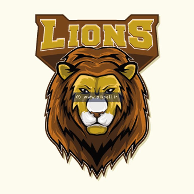 لوگوی لایه باز شیر یا Lion بصورت رنگی