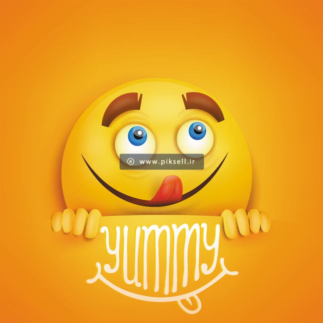 دانلود کاراکتر yummy و ایموجی زرد شکمو