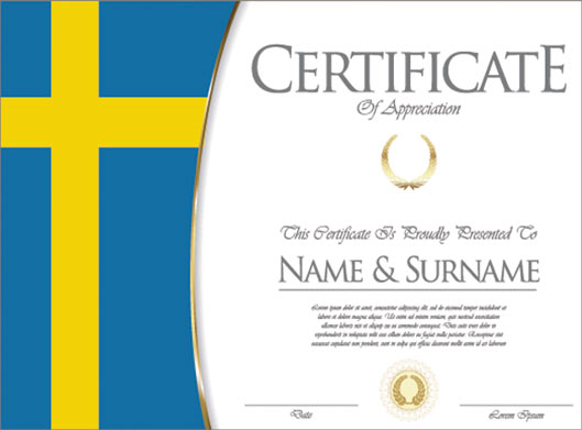 وکتور لایه باز certificate و گواهینامه بصورت آماده