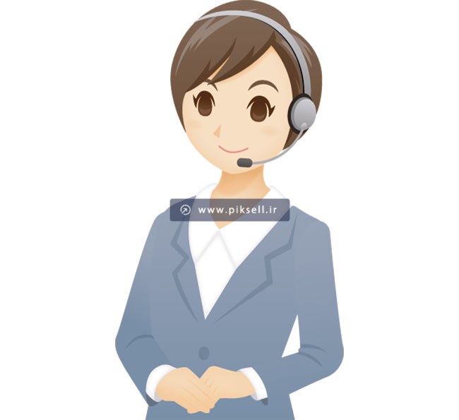 وکتور طرح گرافیکی زن مسئول بخش پشتیبانی