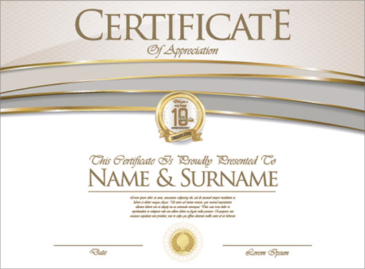 دانلود وکتور لایه باز طرح آماده گواهینامه و certificate