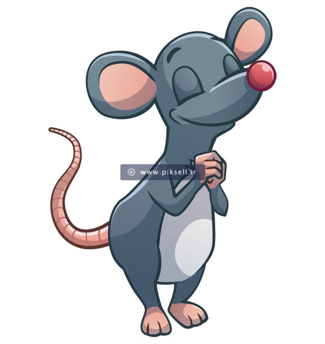 دانلود وکتور کاراکتر گرافیکی موش در حال دعا کردن