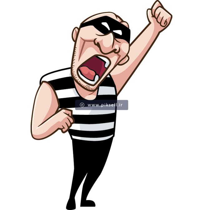 دانلود کاراکتر کارتونی دزد پیروز بصورت لایه باز