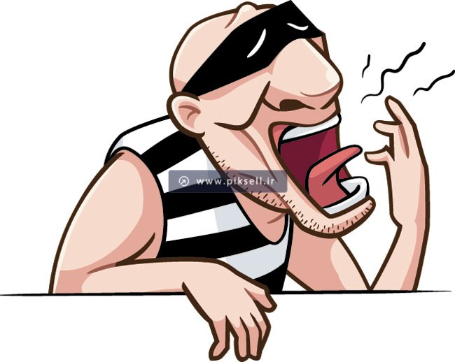 دانلود طرح گرافیکی دزد و سارق با دهان باز
