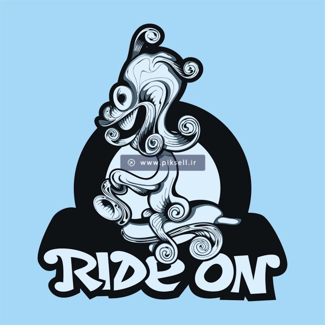 دانلود وکتور کاراکتر فانتزی rideon بصورت لایه باز