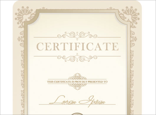 وکتور طرح آماده و لایه باز گواهینامه (certification)