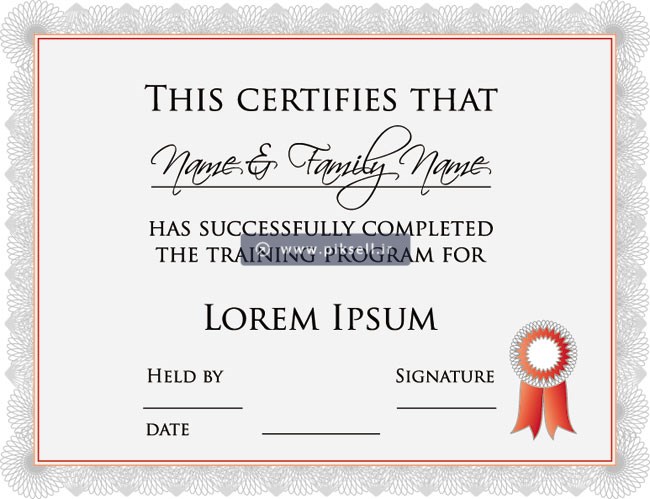 طرح وکتور لایه باز گواهینامه یا certificate بصورت گرافیکی