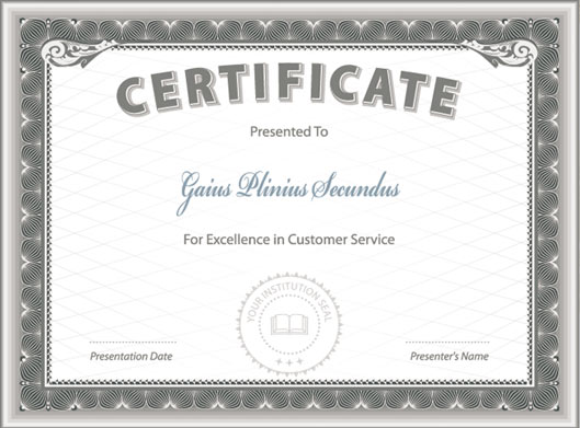 دانلود طرح آماده گواهینامه و certificate افقی
