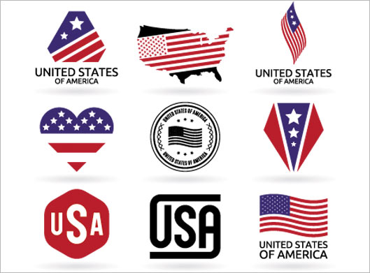 دانلود وکتور مجموعه آیکون های مختلف با موضوع usa و آمریکا