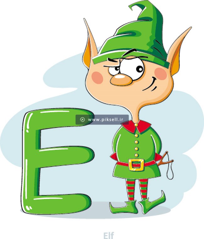فایل گرافیکی کاراکتر کارتونی Elf یا جن کوچولوی سبز