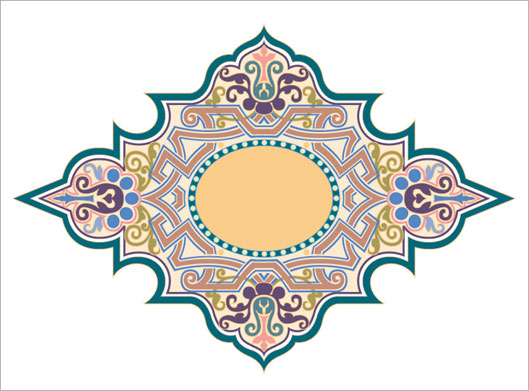 دانلود طرح المان تذهیبی عنوان و کادر زیبای تزئینی