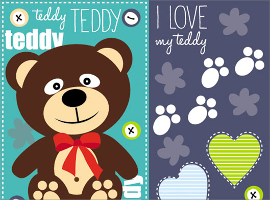 وکتور طرح کارتونی خرس teddy مناسب برای کارت دعوت