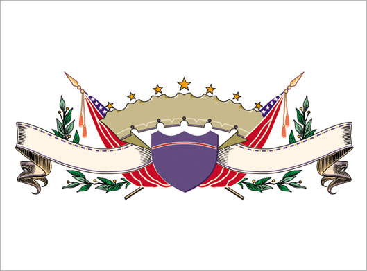 دانلود وکتور روبان تزئینی و کادر عنوان تذهیبی