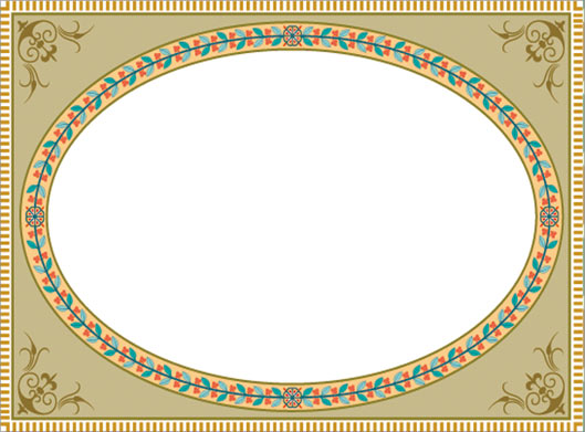 فایل وکتور کادر و قاب سنتی تذهیبی لوزی شکل