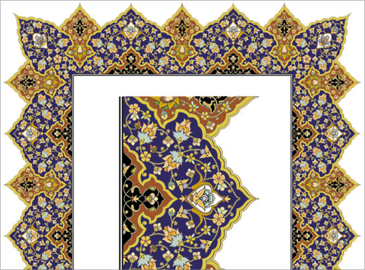 دانلود فایل eps و ai لایه باز حاشیه و قاب تزئینی تذهیبی
