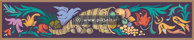 طرح لایه باز وکتوری کادر مستطیلی با نقوش متنوع