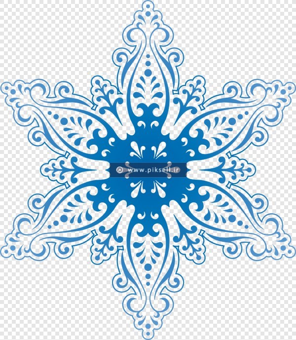 فایل دوربری شده و ترانسپرنت دانه برف آبی با فرمت png