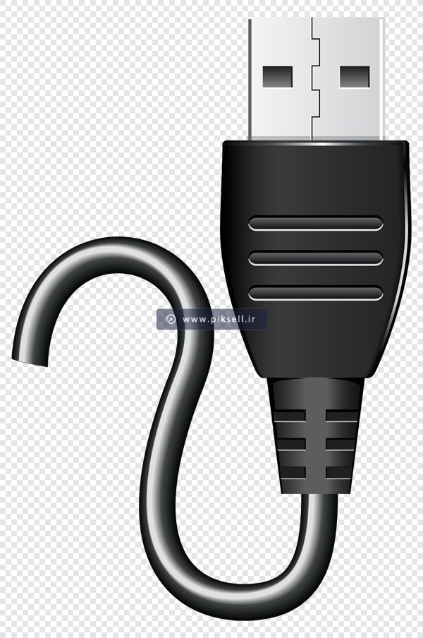 دانلود فایل png دوربری شده کابل یو اس بی (USB Cable)
