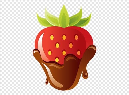 دانلود فایل png دوربری شده توت فرنگی شکلاتی