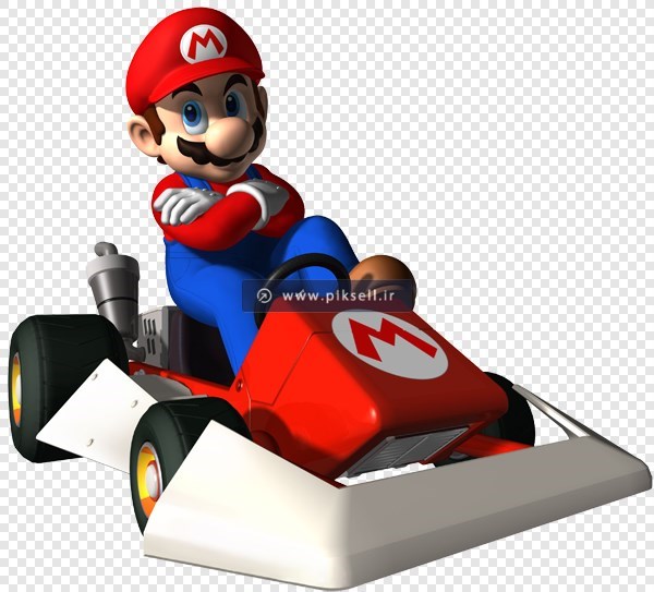 فایل Png کاراکتر کراتونی ماریو سوار بر خودرو