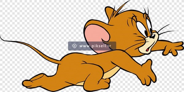 فایل دوربری شده کاراکتر کارتونی جری در کارتون تام و جری با فرمت png